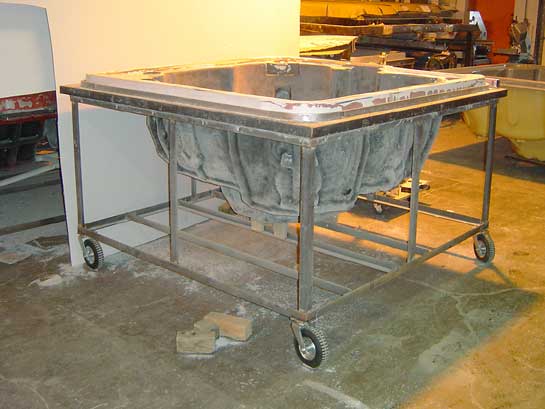 A tool used to produce a spa shell