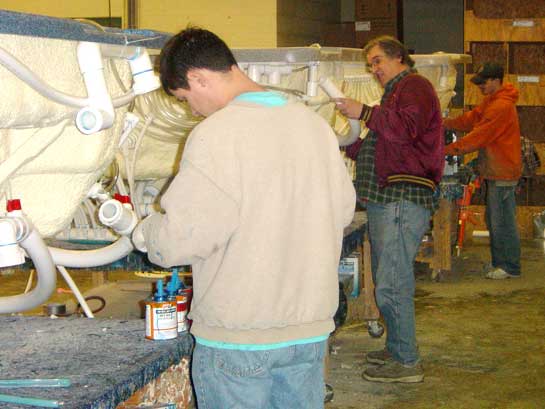 Custom plumbing of spas
