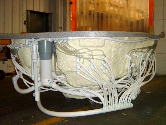 Plumbed spa shell